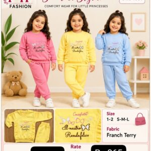 Cute Kitty Girls  Sweatsuit – Kids Winter Outfit (2–7 Years)